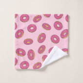 Roze Sprinkle Donut Patroon Bad Handdoek (Wasdoekje)