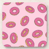 Roze Sprinkle Donut Patroon Bier Onderzetter (Voorkant)