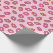 Roze Sprinkle Donut Patroon Cadeaupapier (Hoek)