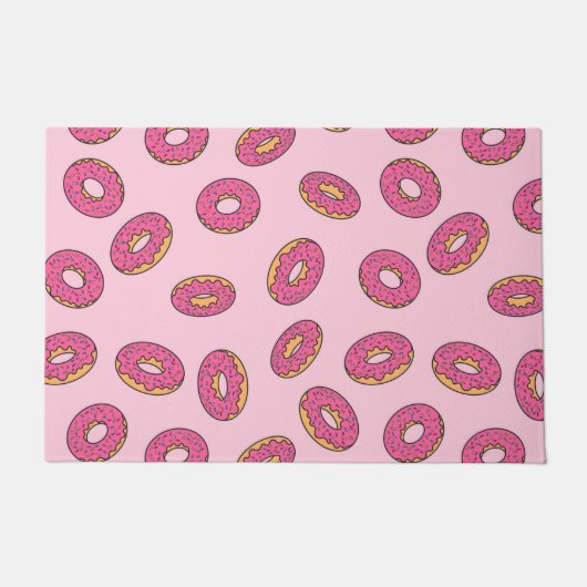 Roze Sprinkle Donut Patroon Deurmat (Voorkant)
