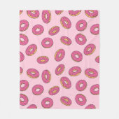 Roze Sprinkle Donut Patroon Fleece Deken (Voorkant)