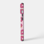 Roze Sprinkle Donut Patroon iPhone 15 Case (Linkerkant)
