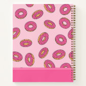 Roze Sprinkle Donut Patroon | Jouw namen toevoegen Notitieboek (Achterkant)