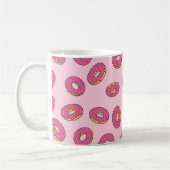 Roze Sprinkle Donut Patroon Koffiemok (Links)