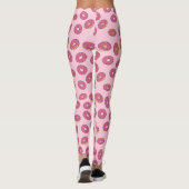 Roze Sprinkle Donut Patroon Leggings (Achterkant)