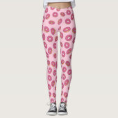 Roze Sprinkle Donut Patroon Leggings (Voorkant)
