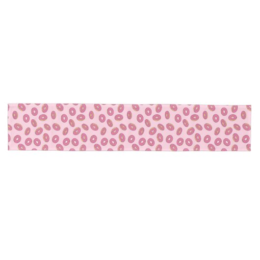 Roze Sprinkle Donut Patroon Medium Tafelloper (Horizontaal)
