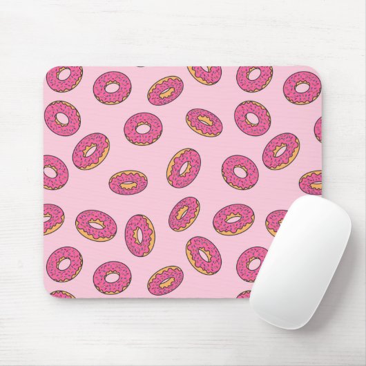 Roze Sprinkle Donut Patroon Muismat (Met muis)