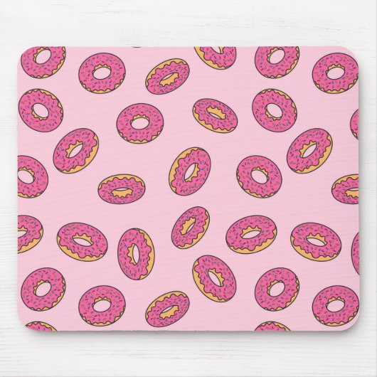 Roze Sprinkle Donut Patroon Muismat (Voorkant)