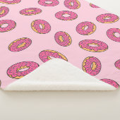 Roze Sprinkle Donut Patroon Sherpa Deken (3/4)