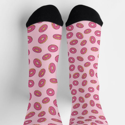 Roze Sprinkle Donut Patroon Sokken (Top)