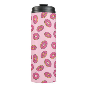 Roze Sprinkle Donut Patroon Thermosbeker