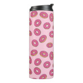 Roze Sprinkle Donut Patroon Thermosbeker (Gedraaid links)