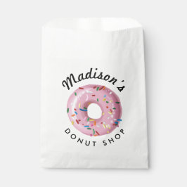 Roze Sprinkle Donut Shop Birthday Favor Bag Bedankzakje