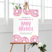 Roze Sprinkle Donuts Baby Brunch Welkom Poster