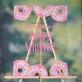 Roze Sprinkle Donuts Baby shower Welkom Acryl Bord (Neutraal)
