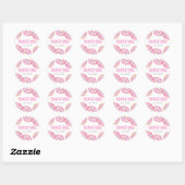 Roze Sprinkle Donuts Verjaardagsfeest Dank u Ronde Sticker (Vel)