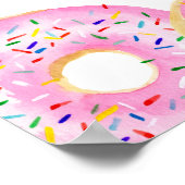 Roze Sprinkle Donuts Verjaardagsfeestje Welkom Poster (Hoek)