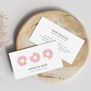 Roze Sprinkle Doughnut Visitekaartje