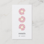 Roze Sprinkle Doughnut Visitekaartje (Voorkant)