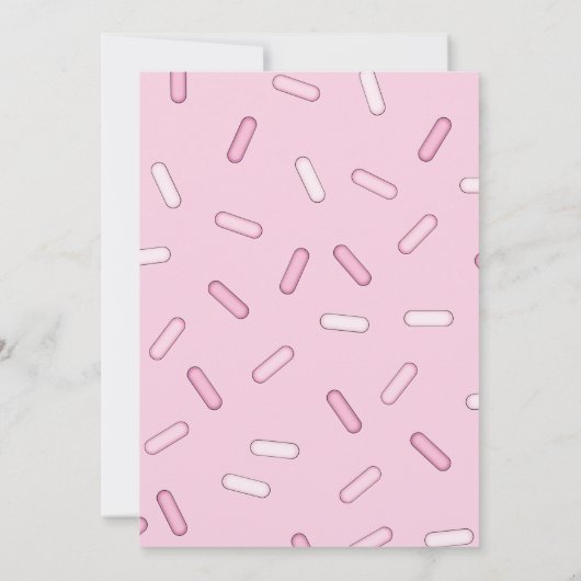 Roze Sprinkles Brunch Baby shower Uitnodiging (Achterkant)