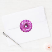 Roze Sprinkles Donut | Dank u wel Ronde Sticker (Envelop)