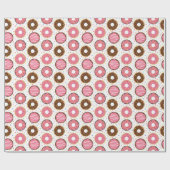 Roze Sprinkles Donuts Cadeaupapier (Vlak)
