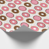Roze Sprinkles Donuts Cadeaupapier (Hoek)