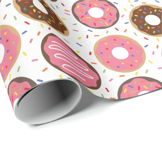 Roze Sprinkles Donuts Cadeaupapier (Rol Hoek)