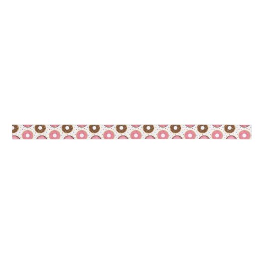Roze Sprinkles Donuts Grosgrain Lint (Voorkant)