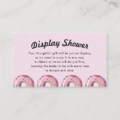 Roze sproeier Donut Display Shower Insert Card Visitekaartje (Voorkant)