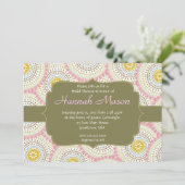 Roze sproeier - Uitnodiging (Staand voorkant)