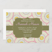 Roze sproeier - Uitnodiging (Voorkant / Achterkant)