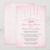 Roze sproeten en kroonsprookjes uitnodigen voor br kaart (Voorkant / Achterkant)