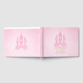 Roze sprookje baby shower Guest Book Gastenboek (Volledig)