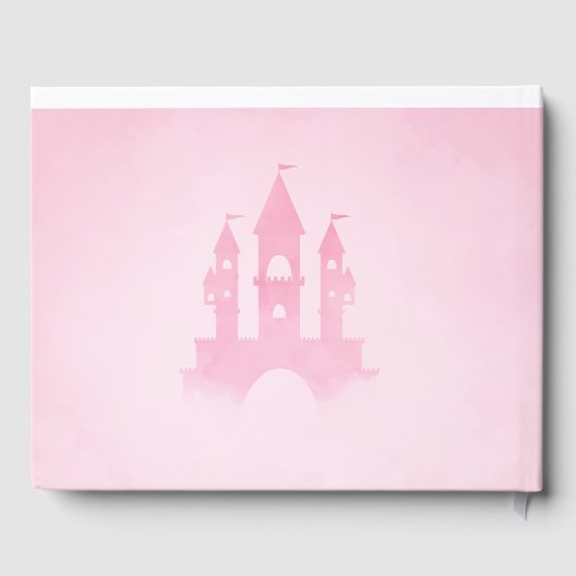 Roze sprookje baby shower Guest Book Gastenboek (Achterkant)