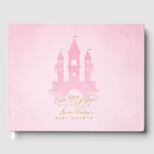 Roze sprookje baby shower Guest Book Gastenboek (Voorkant)