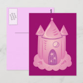 Roze sprookje briefkaart (Voorkant / Achterkant)