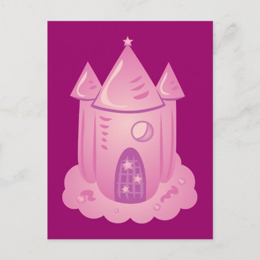 Roze sprookje briefkaart (Voorkant)