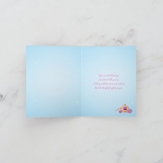 Roze Sprookje Dank Je Wel Notitiekaart 3 (Binnen)