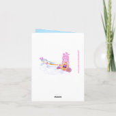 Roze Sprookje Dankbetuiging Briefkaart 3 (Achterkant)