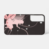 Roze sprookje en sterren samsung galaxy hoesje (Achterkant horizontaal)