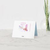 Roze Sprookje Foto Bedankkaart 2 (Achterkant)