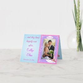 Roze Sprookje Foto Bedankkaart 2