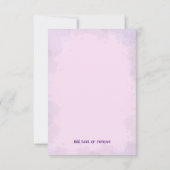 Roze Sprookje Kasteel Lil' Prinses Verjaardagsfees Bedankkaart (Achterkant)