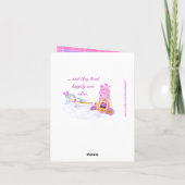 Roze sprookje multi foto dankkaart bedankkaart (Achterkant)