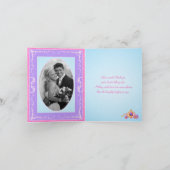 Roze sprookje multi foto dankkaart bedankkaart (Binnen)