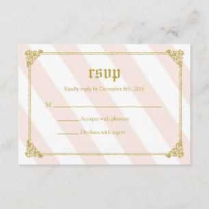 Roze sprookje Princess Baby shower RSVP-kaart RSVP Kaartje
