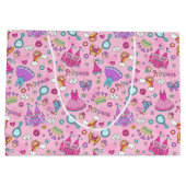 Roze Sprookje Prinses Party Groot Cadeauzakje (Achterkant)