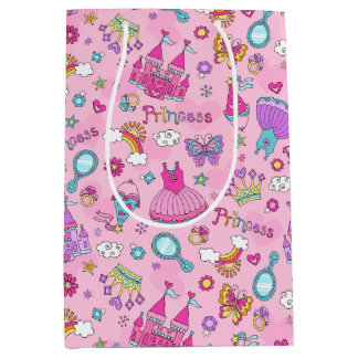 Roze Sprookje Prinses Party Medium Cadeauzakje